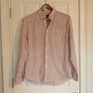 Dockers Button Up, Plaid Red/White/Blue, Size L